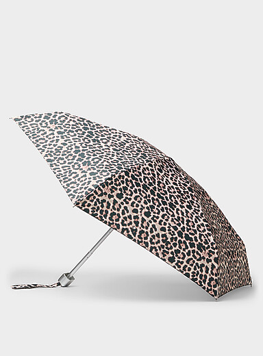 Le parapluie compact l&eacute;opard 