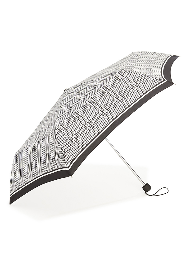 Simons Patterned White Black and white umbrella for women