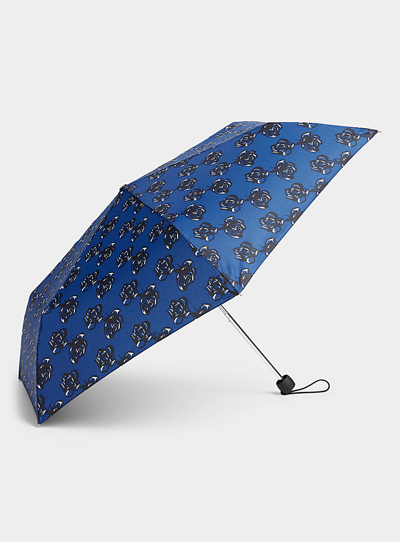 Simons Assorted Patterned black umbrella for women