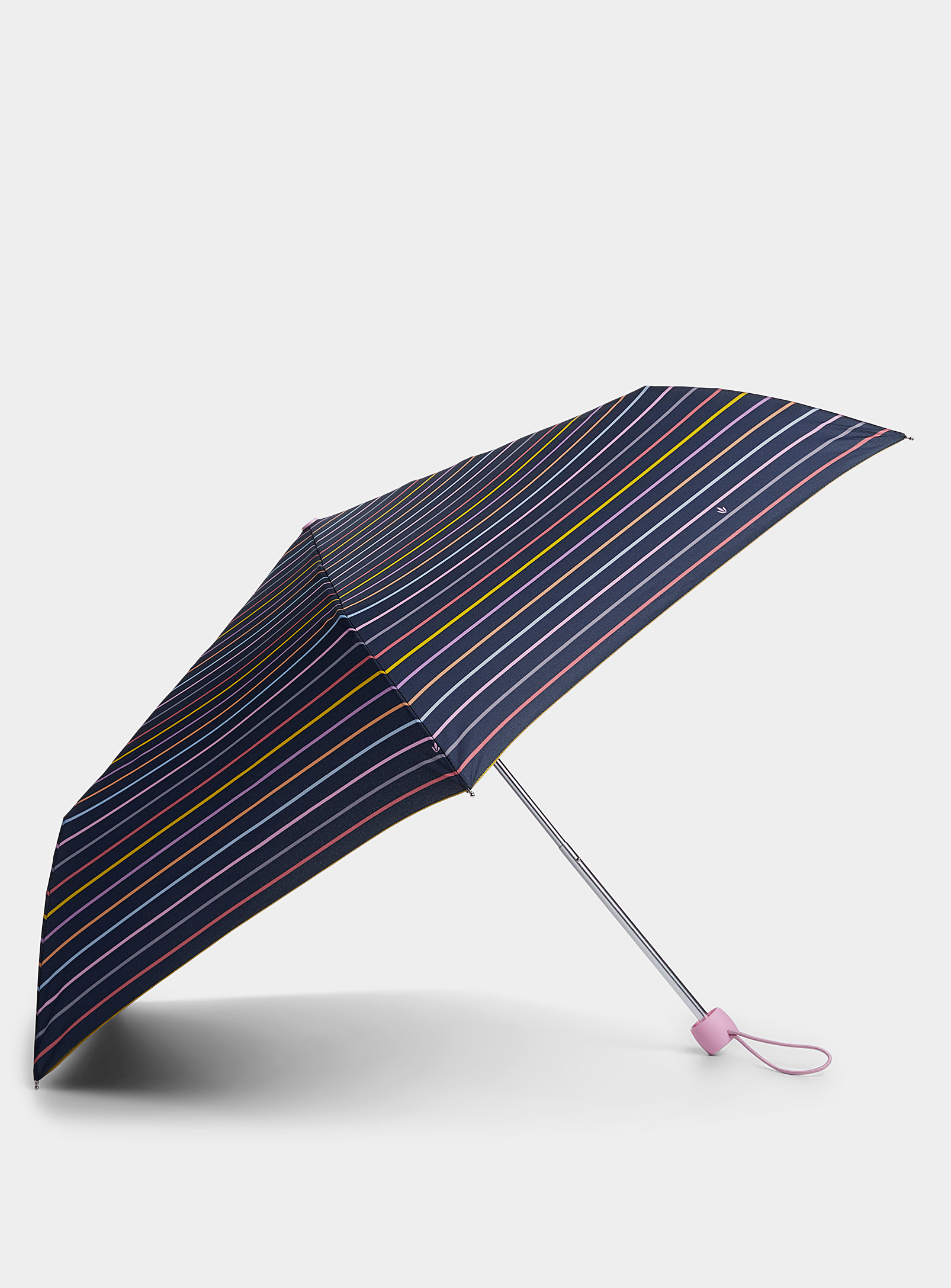 Fulton Patterned Black Umbrella In Assorted