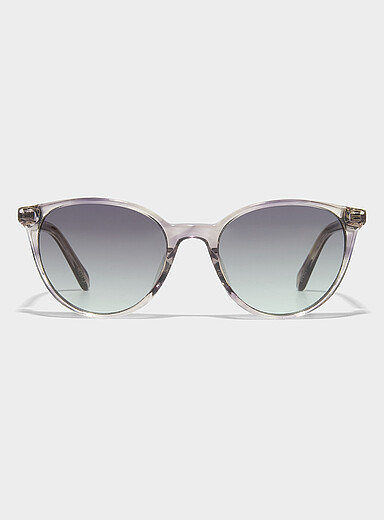 Les lunettes de soleil rondes accents m&eacute;talliques