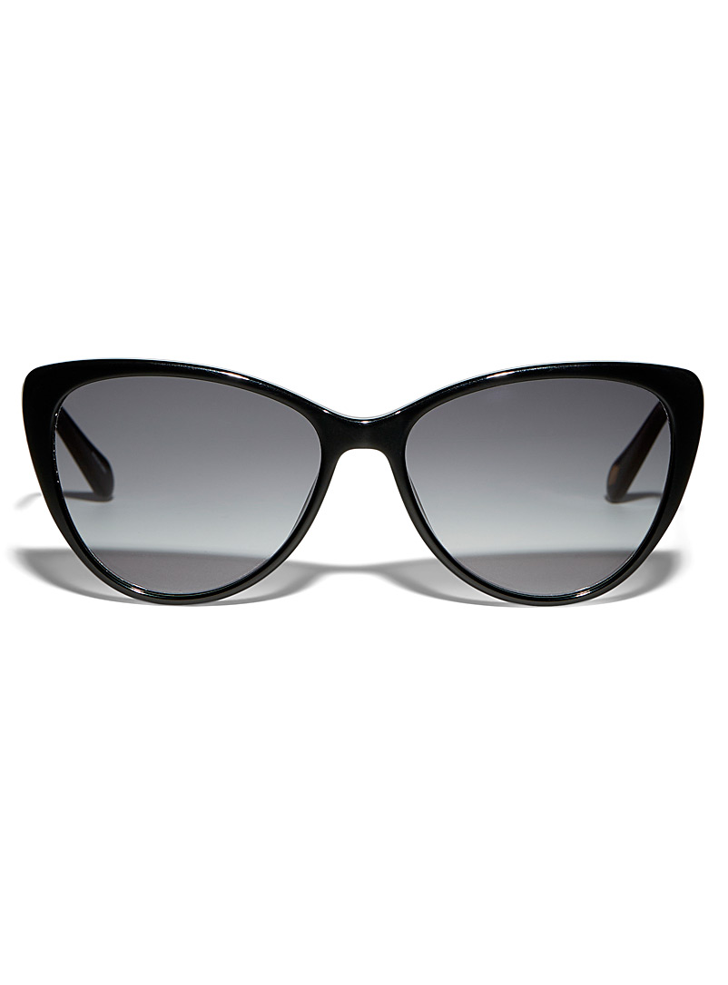 Fossil: Les lunettes de soleil oeil de chat ultramince Noir pour femme