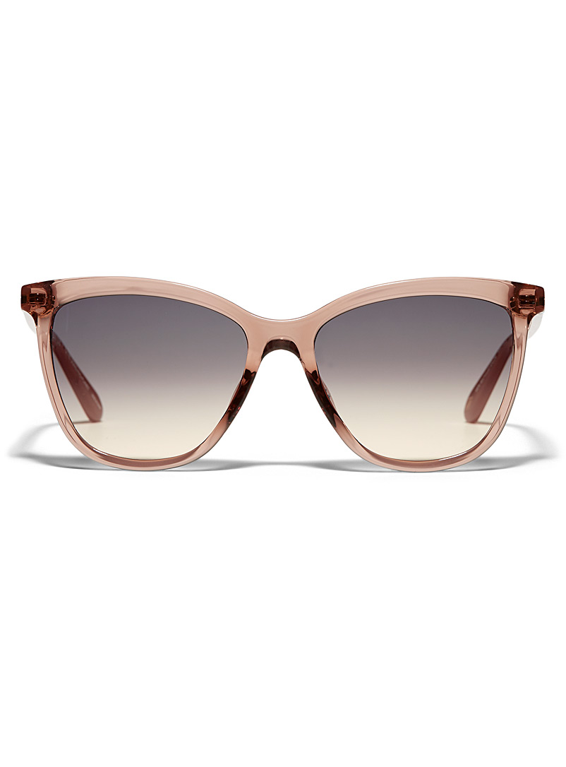 Fossil Cream Beige Delicate cat-eye sunglasses for women