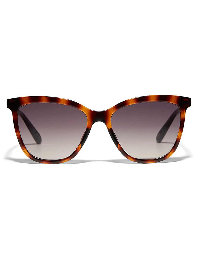 Fossil Light Brown Delicate cat-eye sunglasses for women