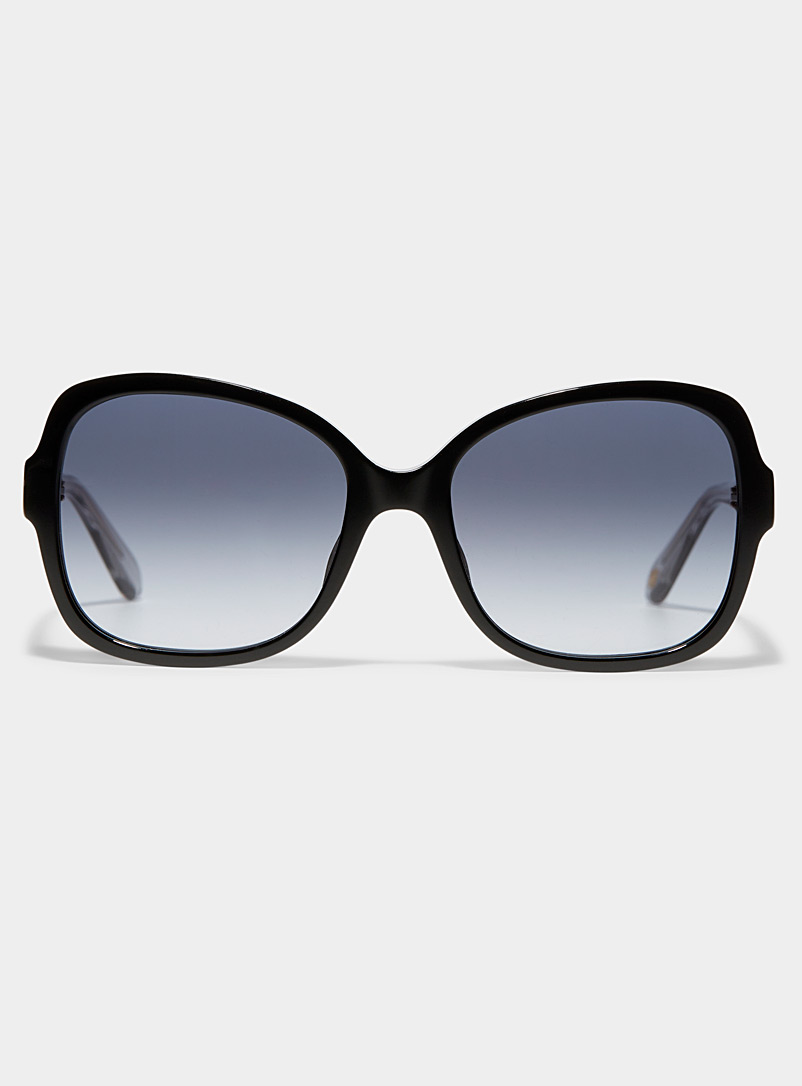 Fossil Black Translucent-temple fly sunglasses for women