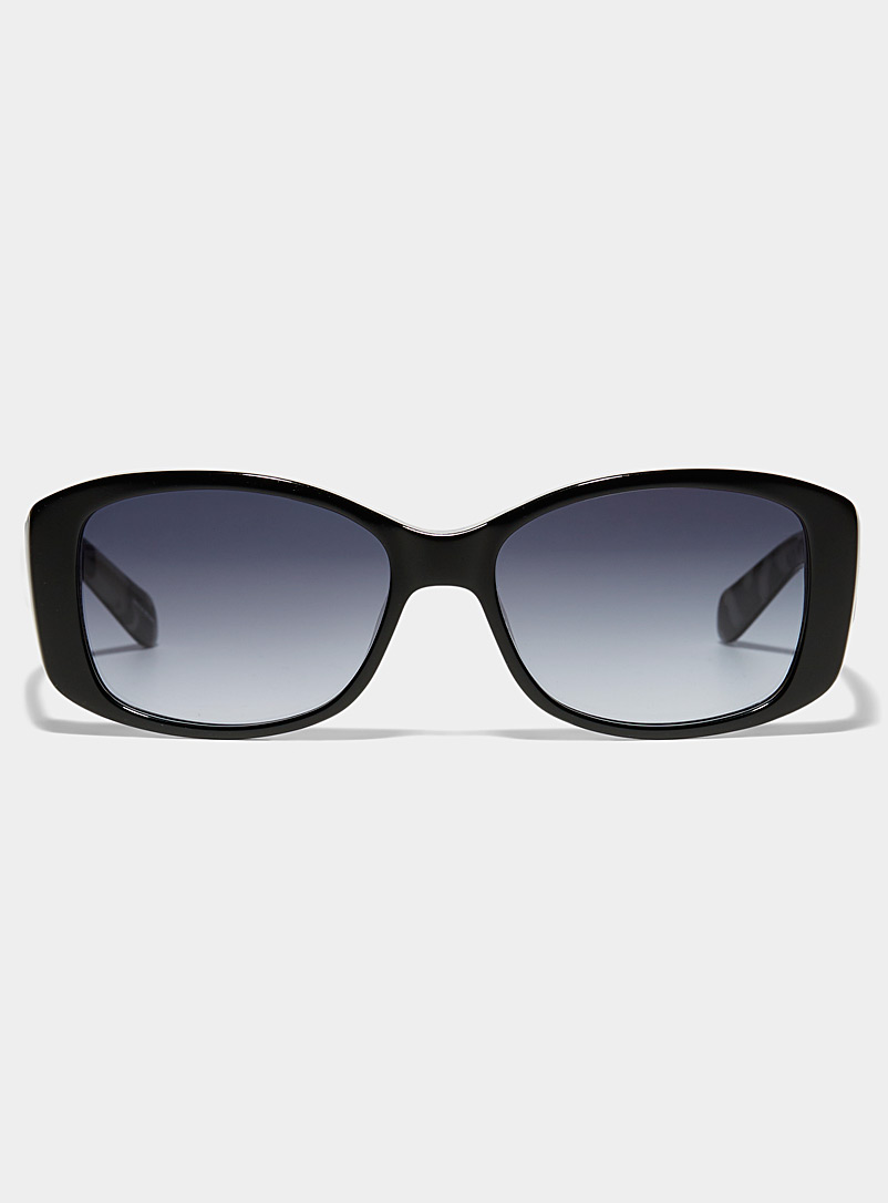 Fossil Black Flecked underside rectangular sunglasses for women