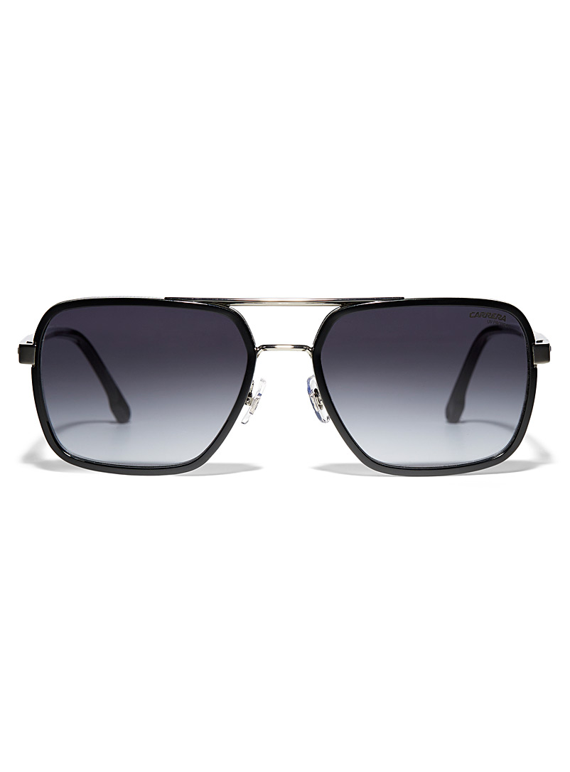 Carrera: Les lunettes de soleil aviateur carrées Noir pour homme