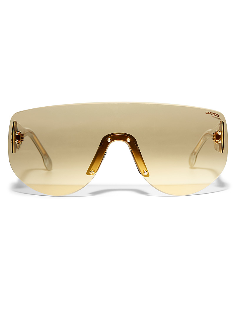Carrera Golden Yellow Flaglab visor sunglasses for men