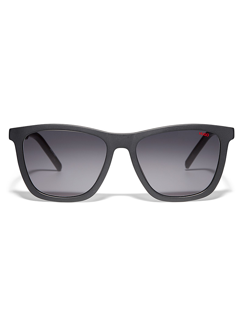 HUGO: Les lunettes de soleil carrées rétro Noir pour homme