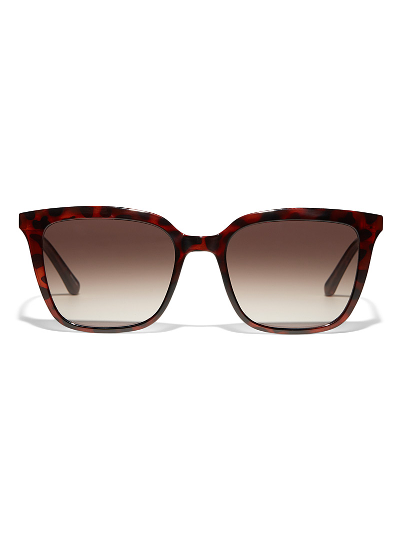 Fossil Light Brown Blakely rectangular sunglasses for women