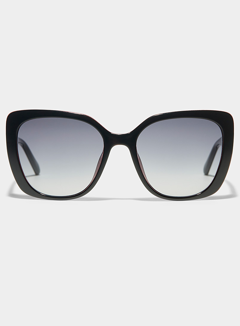 Fossil Black Oversized cat-eye square sunglasses for women