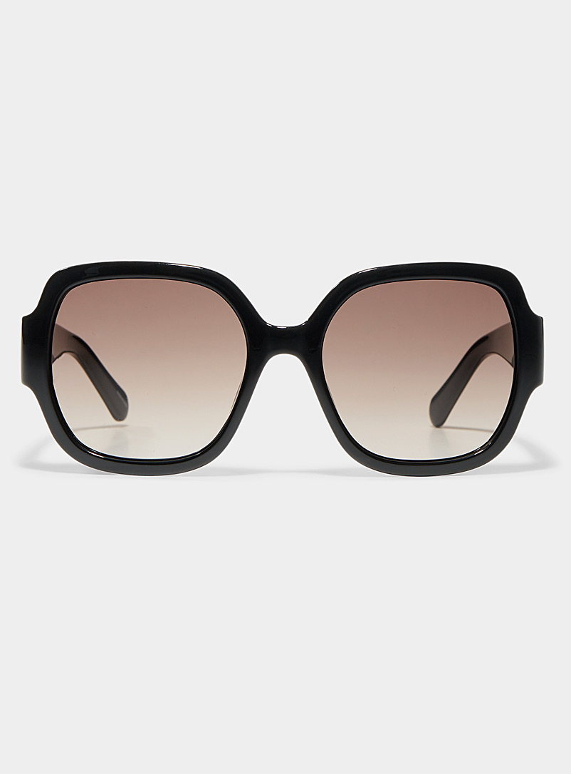 Fossil Black Large bug-eye sunglasses for women