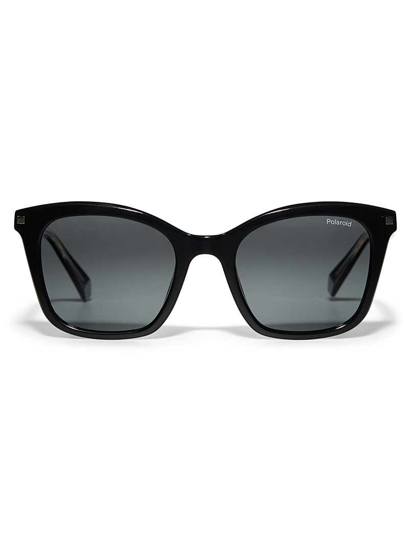 Polaroid: Les lunettes de soleil carrée rétro Noir pour femme