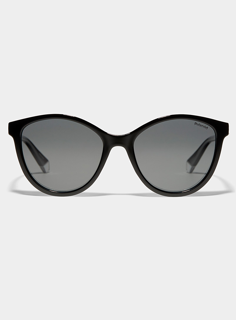Polaroid Black Round cat-eye sunglasses for women