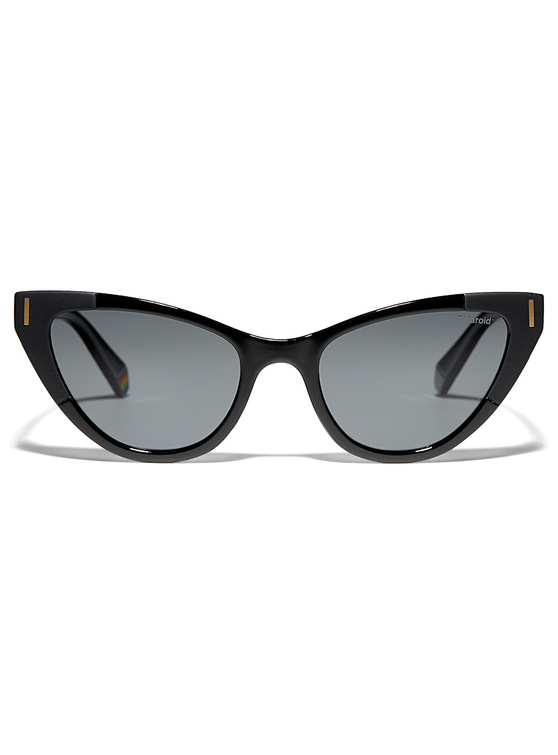 Polaroid: Les lunettes de soleil œil de chat deux tons Noir pour femme