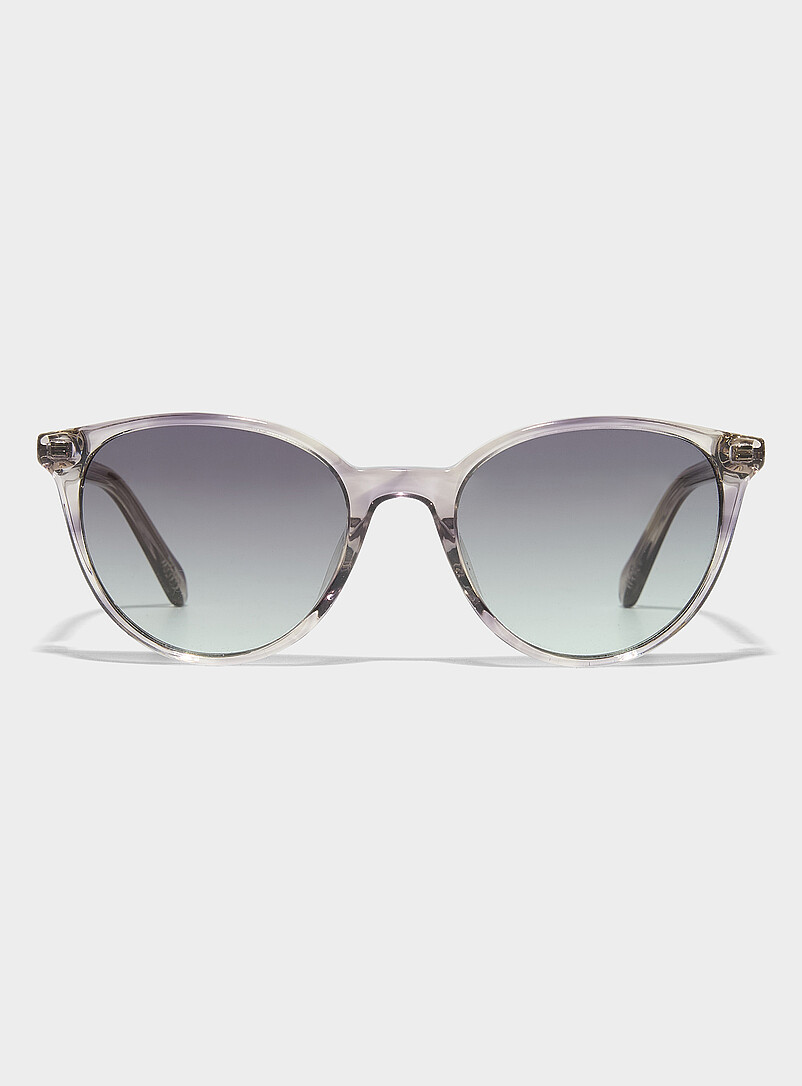 Metallic-accent round sunglasses product image (primary)