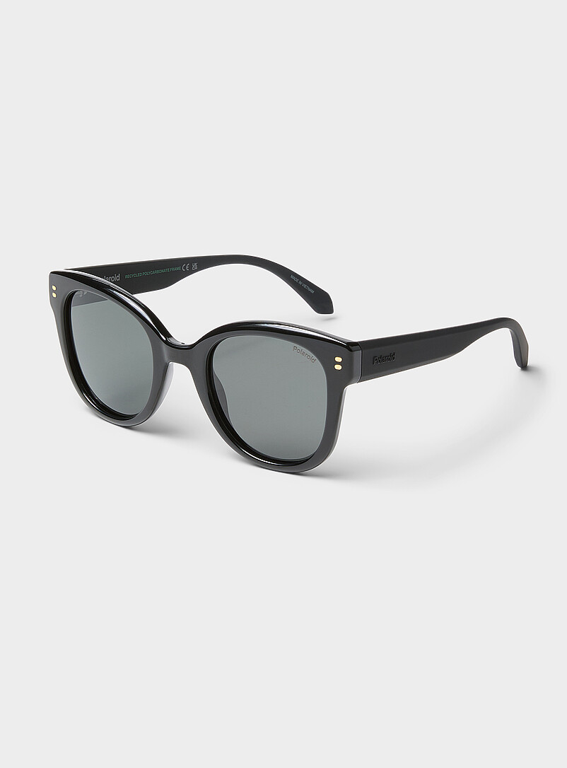 Polarized rounded cat-eye sunglasses product image (primary)