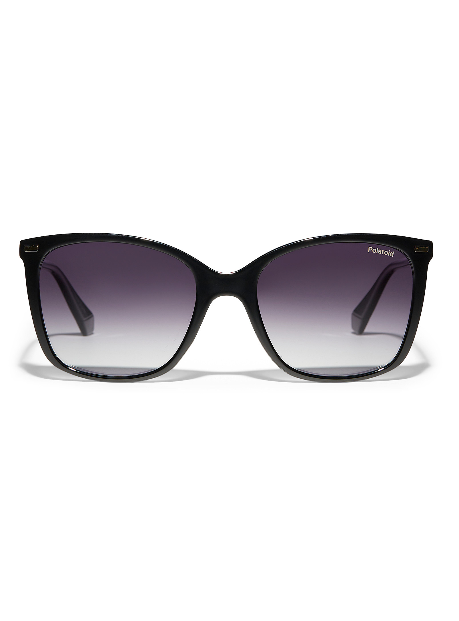 Shop Polaroid Rectangular Sunglasses In Black