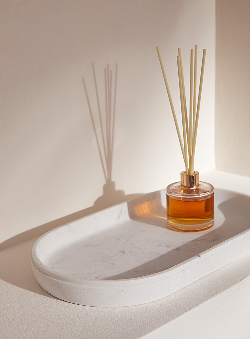 Plateau Décoratif En Marbre Blanc Pour Bijoux – Présentoir élégant 14 Cm, Idéal Pour Mariage Ou Salle De Bain