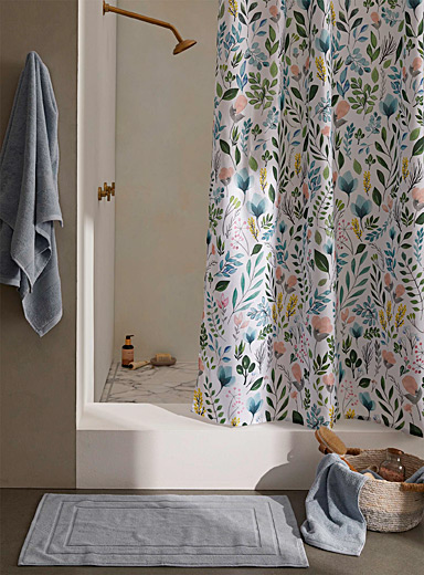Relaxing décor recycled polyester shower curtain, Simons Maison, Shower  Curtains & Hooks, Bathroom