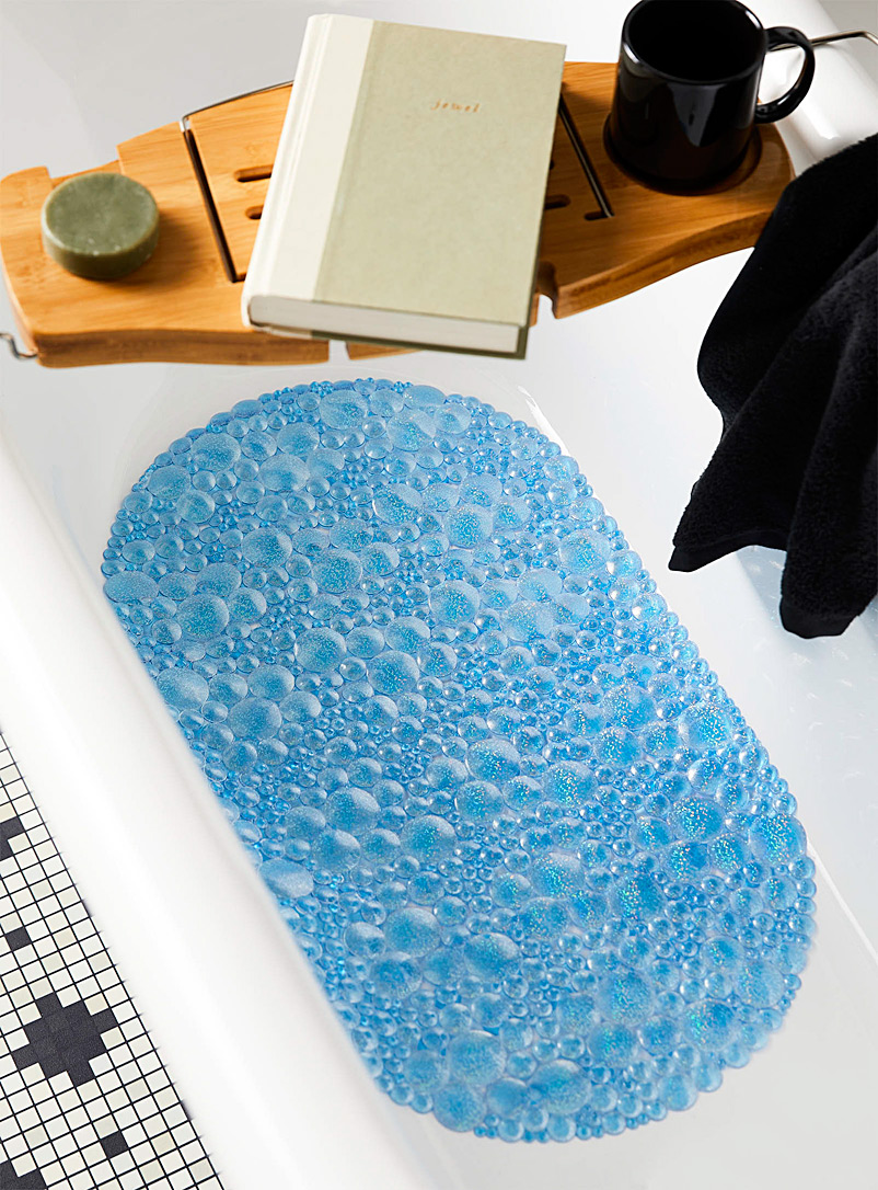 Simons Maison: Le tapis de baignoire bleu brillant 38 x 68 cm Sarcelle-turquoise-aqua