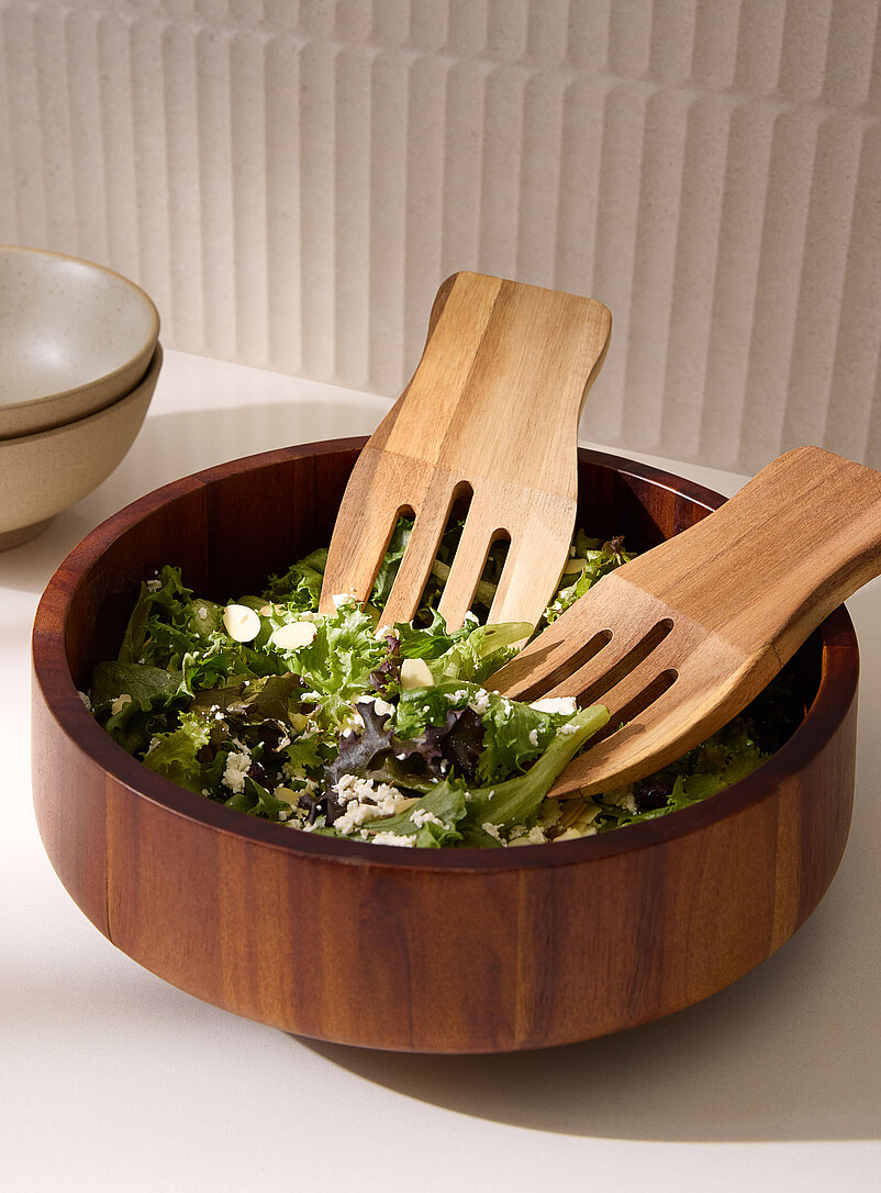 Acacia wood salad utensils 2-piece set | Simons Maison | | Simons