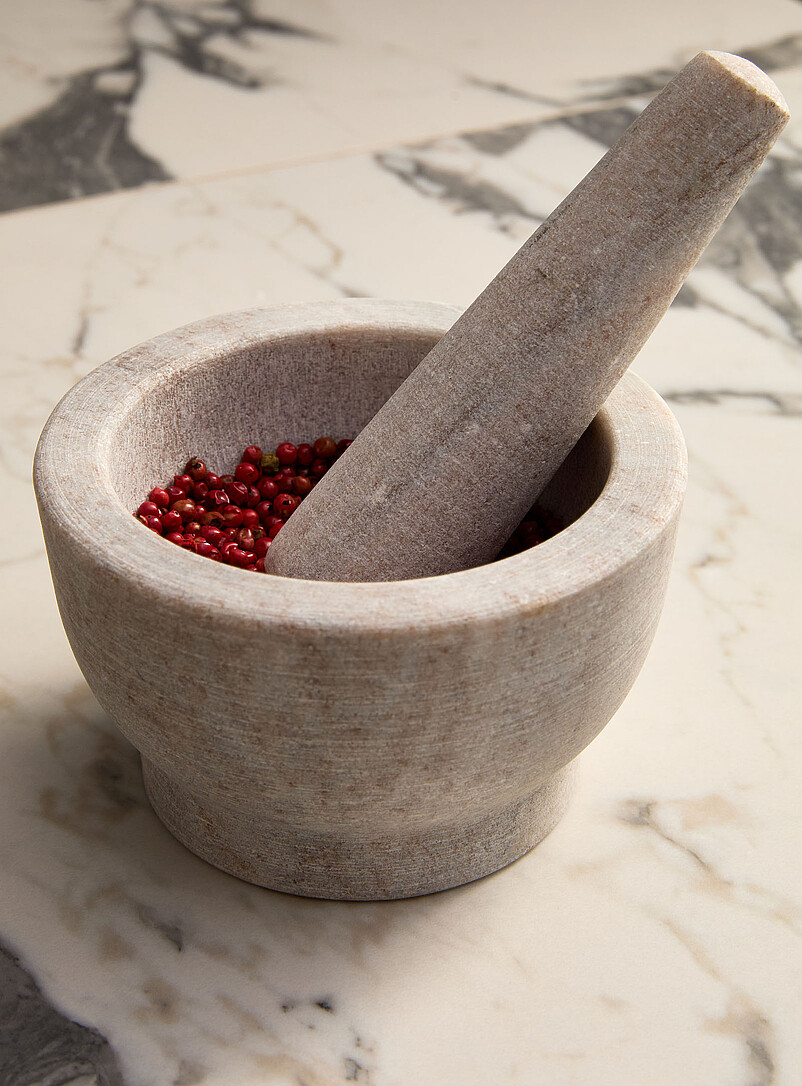 Natural stone pestle and mortar set product image (primary)