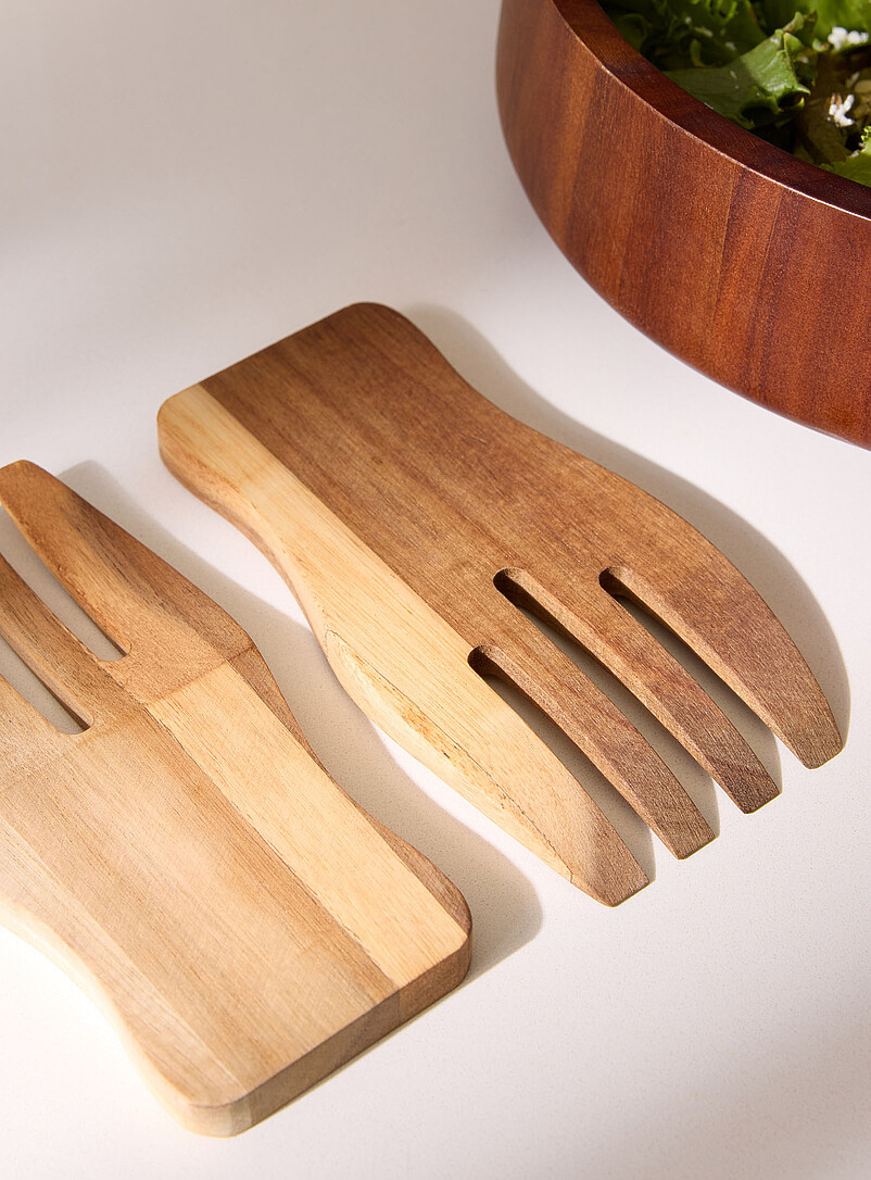 Acacia wood salad utensils 2-piece set product image 2