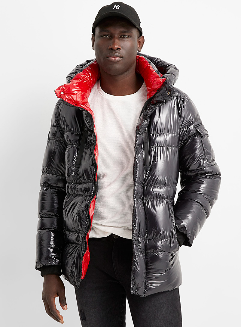 Point Zero Black Anthony shiny puffer jacket for men