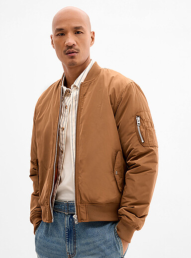 Point Zero: Le bomber aviateur Brun pour homme