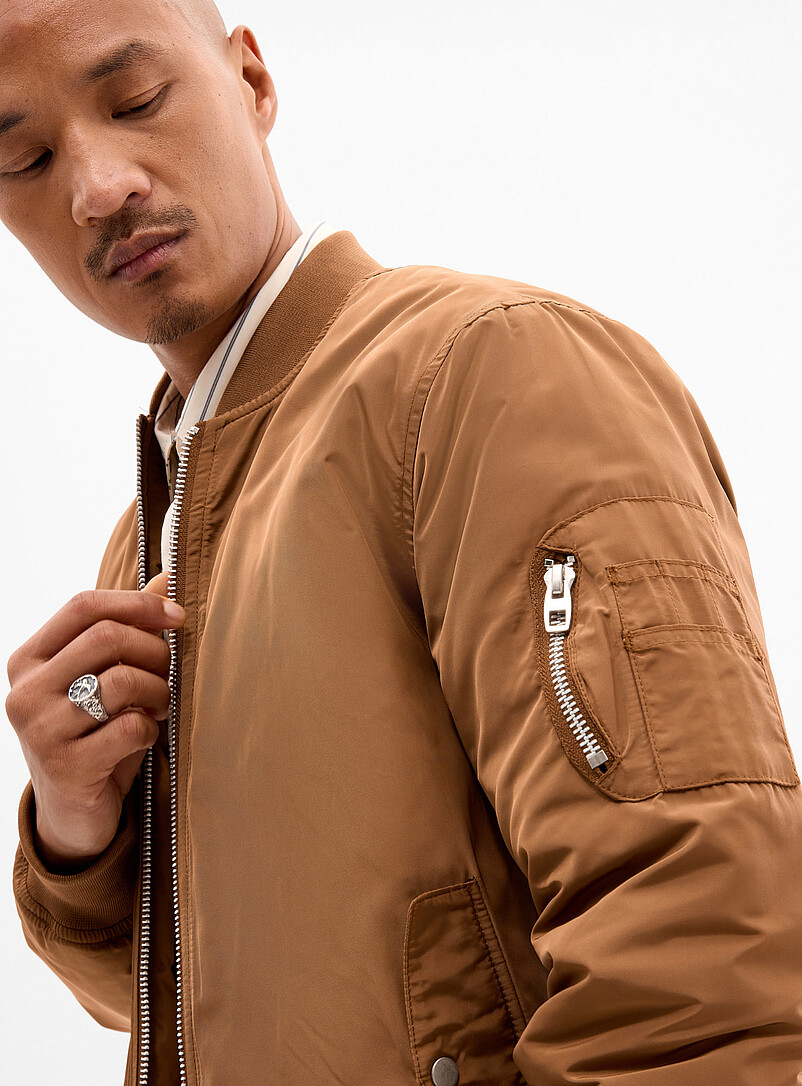 Point Zero: Le bomber aviateur Brun pour homme