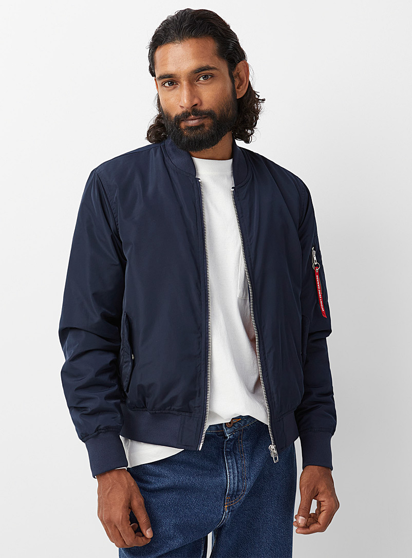 HUGO - Oversized-fit bomber jacket with zipped sleeve pocket