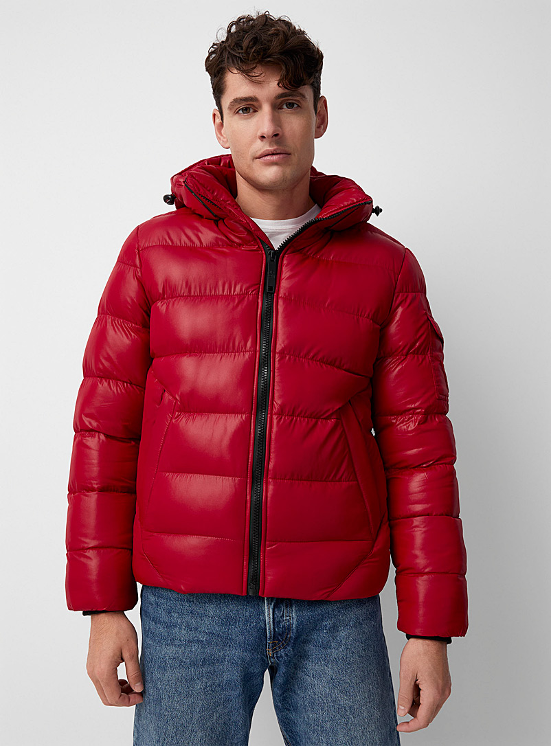 Point Zero Red Coloured puffer for men