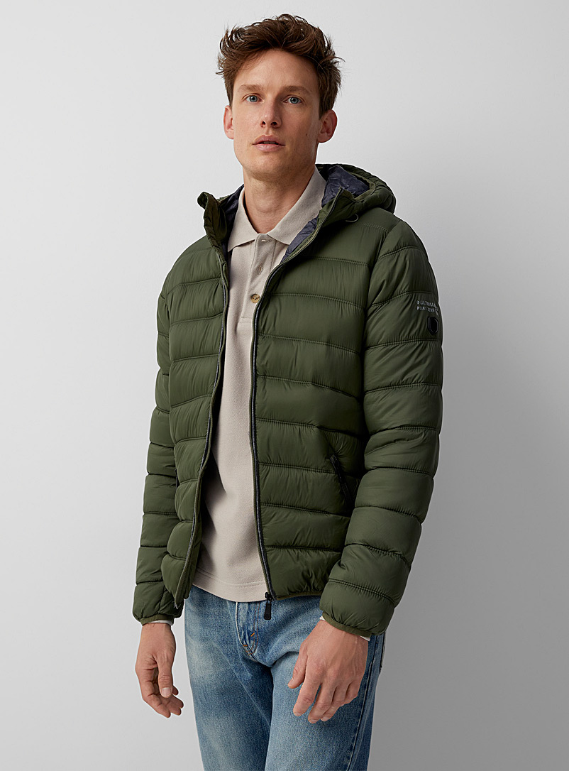 Point Zero Khaki Quilted featherweight puffer jacket for men