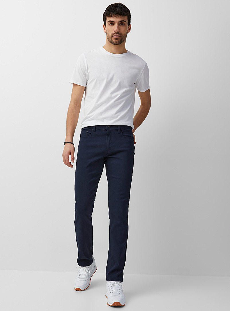 Point Zero: Le pantalon 5 poches Super Flex Coupe étroite Bleu marine - Bleu nuit pour homme