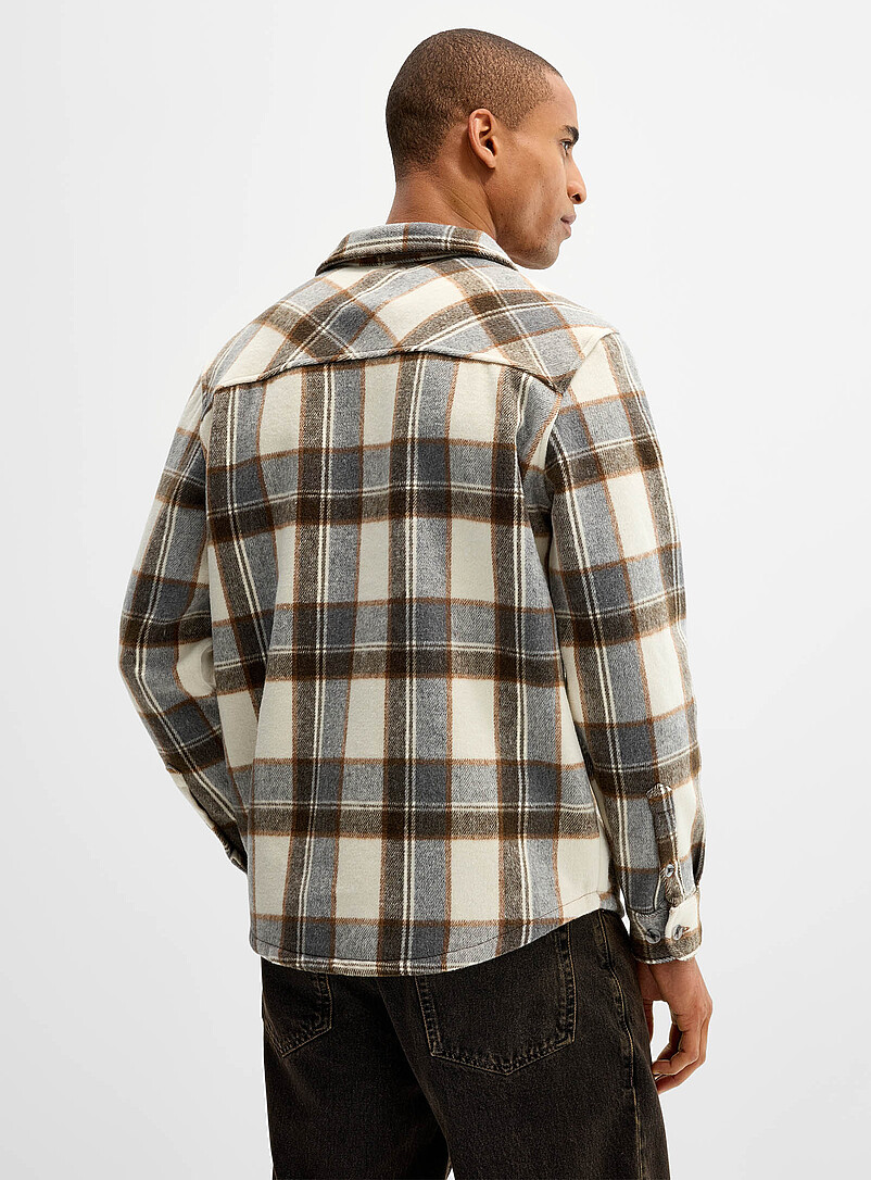 トップス anuke Check Over Shirts Check brushed overshirt | Point Zero | | Simons