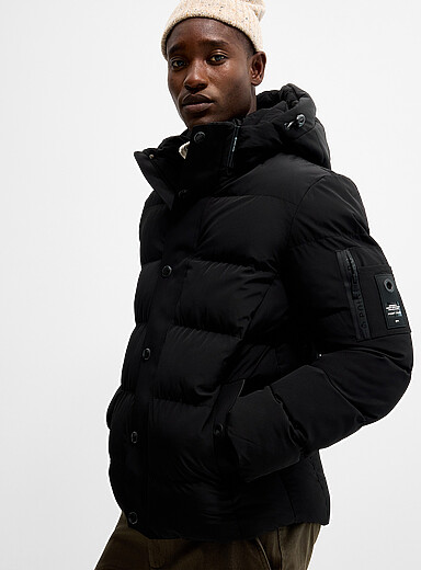 Point Zero Black Levi puffer coat for men