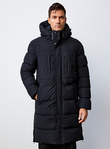 Quilted long parka