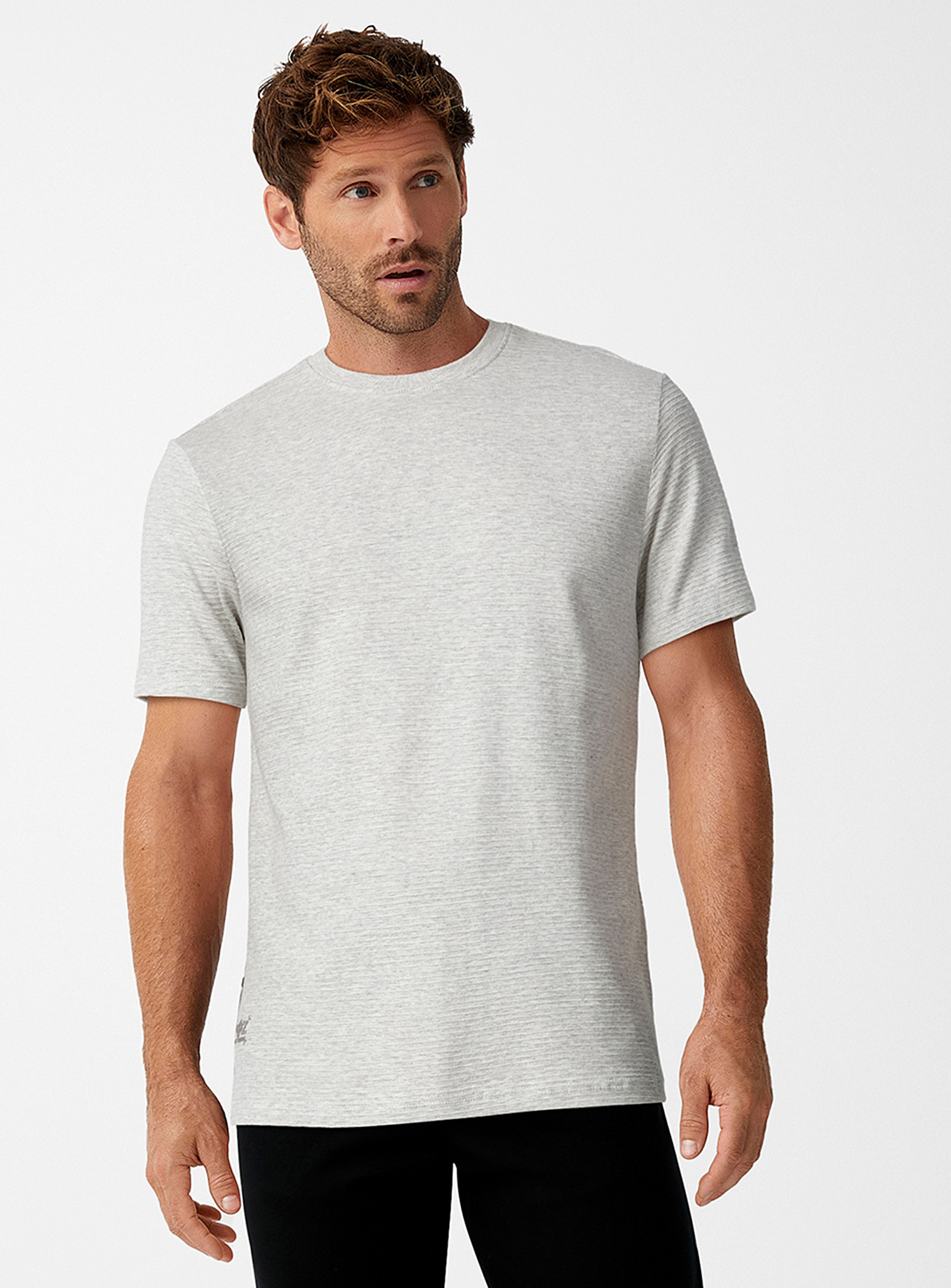 Point Zero Ottoman Jersey T-shirt In Grey