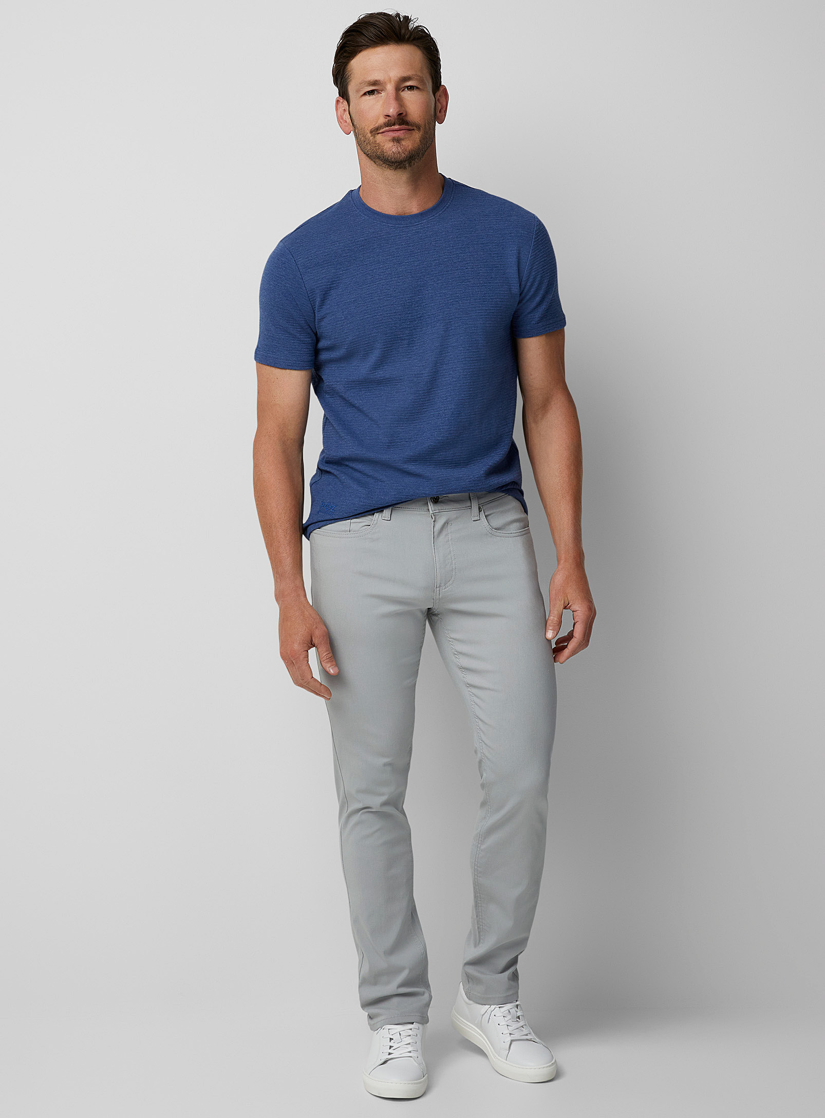 Point Zero Super Flex 5-pocket Pant Slim Fit In Grey