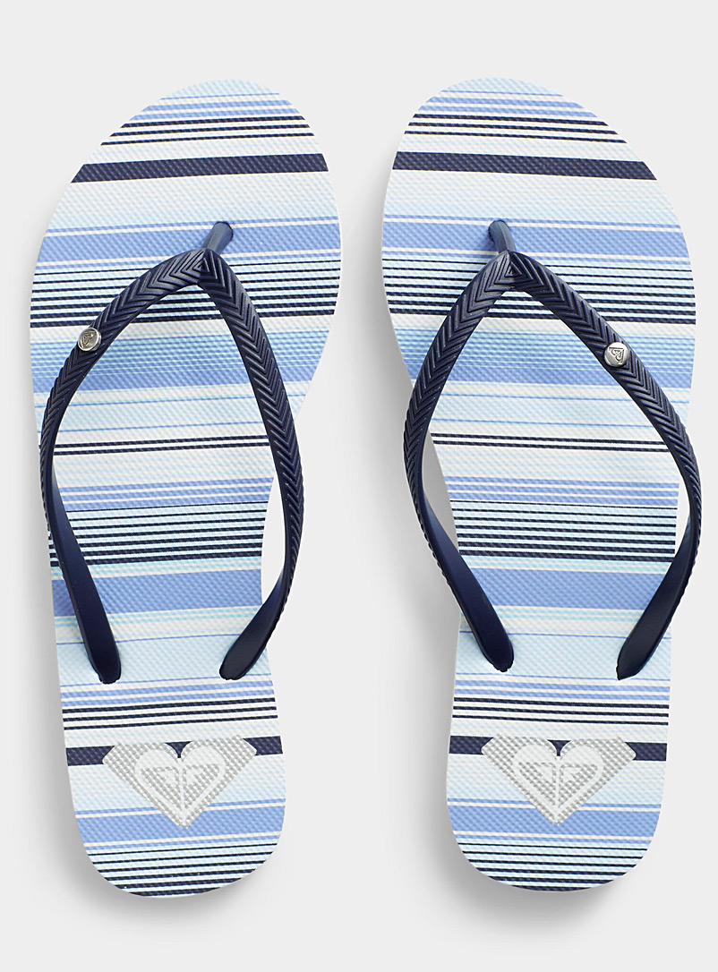 Roxy: La sandale de plage Bermuda Bleu à motifs pour femme