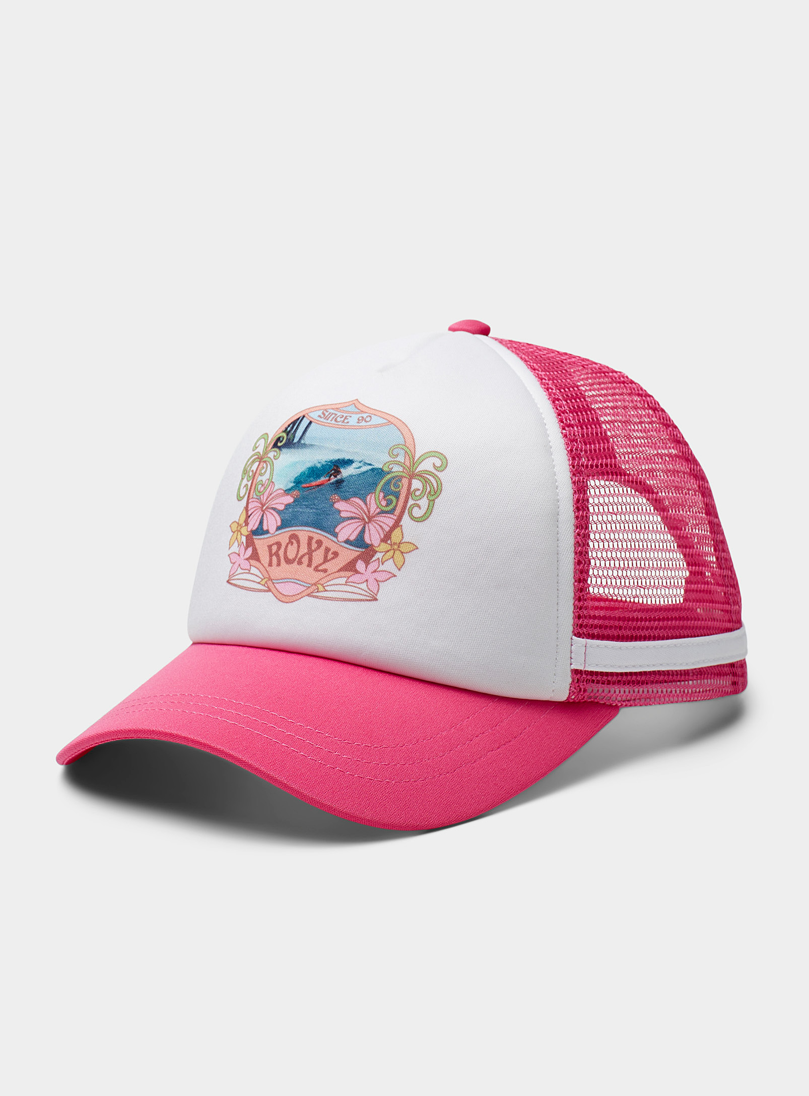 Roxy Tropical Paradise Trucker Cap In Pink