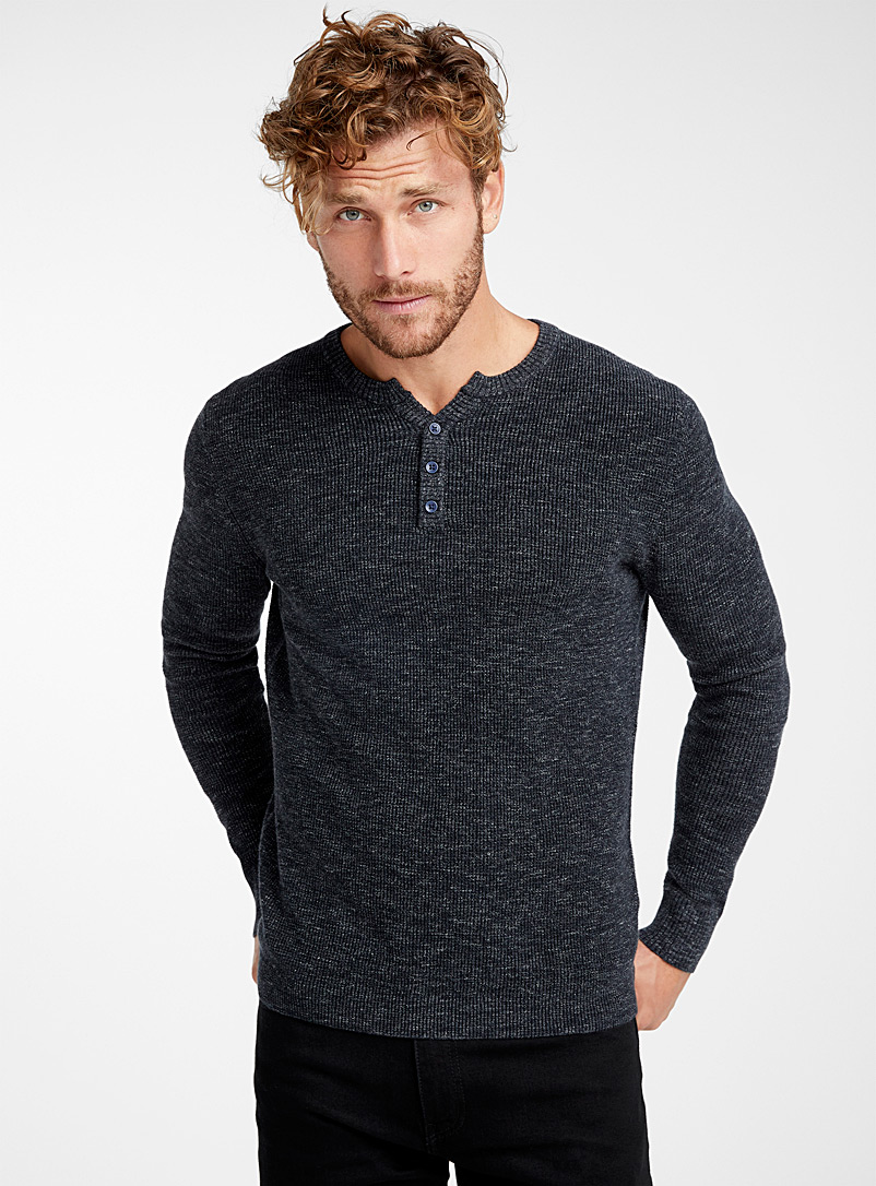 Waffle-knit sweater | Le 31 | Shop Men's Cotton Sweaters Online | Simons