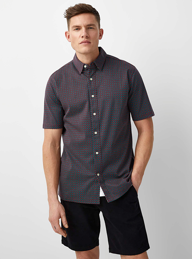 Mosaic jersey shirt Modern fit | Le 31 | Shop Men's Patterned Shirts ...