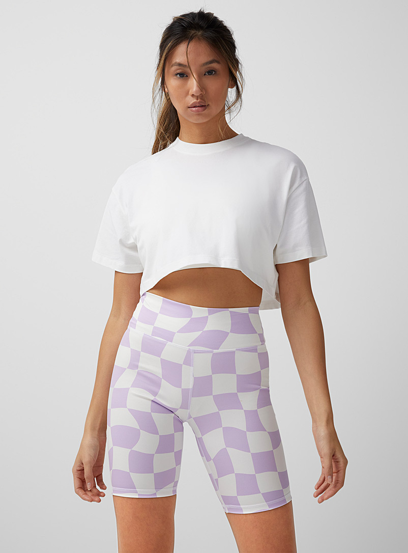 I.FIV5 White Ultra-cropped loose tee for women
