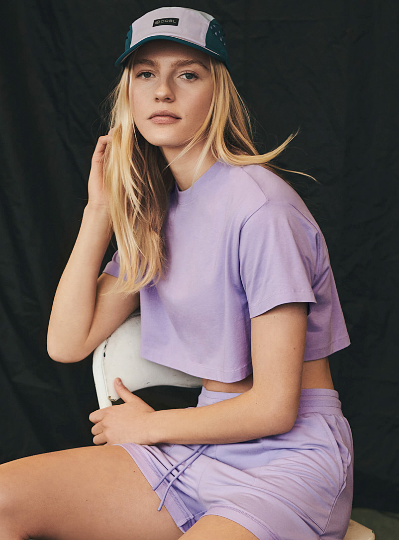I.FIV5 Lilacs Ultra-cropped loose tee for women
