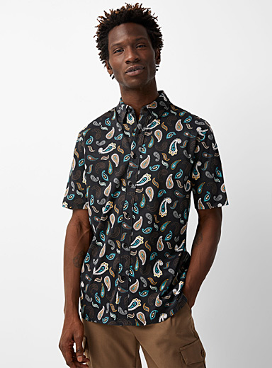 Patterned jersey shirt Modern fit | Le 31 | Shop Men's Patterned Shirts ...