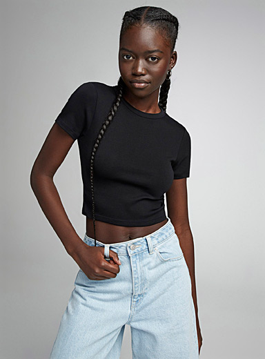 Ribbed Fitted Crop Top – GROCERIES