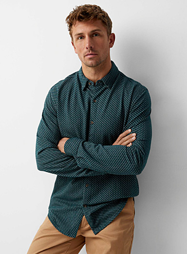 Men's Mandarin Collar Shirt - Simon Jersey