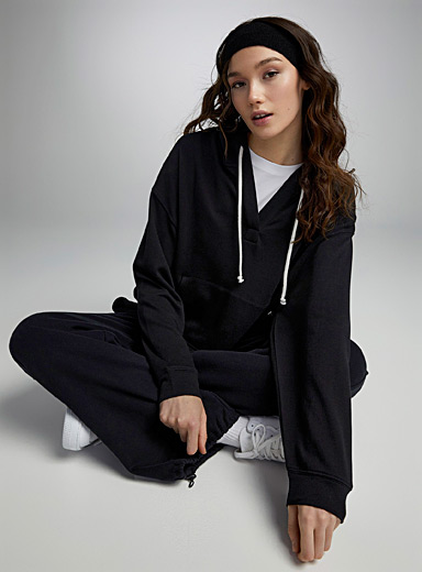 Lightweight fleece cropped hoodie | Twik | Women's Sweatshirts ...